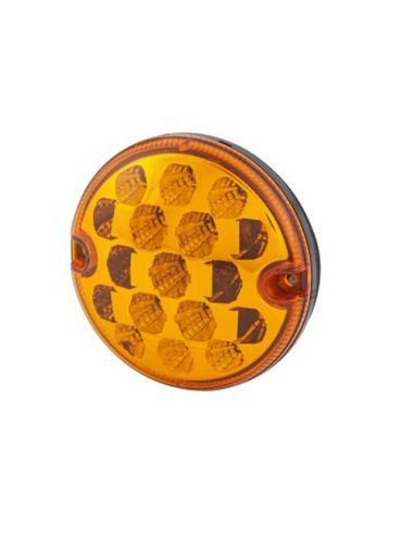 Luz piscante LED redonda para dianteira, lateral ou traseira ECE R6 12V-24V aprovada 2BA 357.028-021