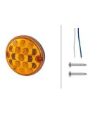 Luz piscante LED redonda para dianteira, lateral ou traseira ECE R6 12V-24V aprovada 2BA 357.028-021