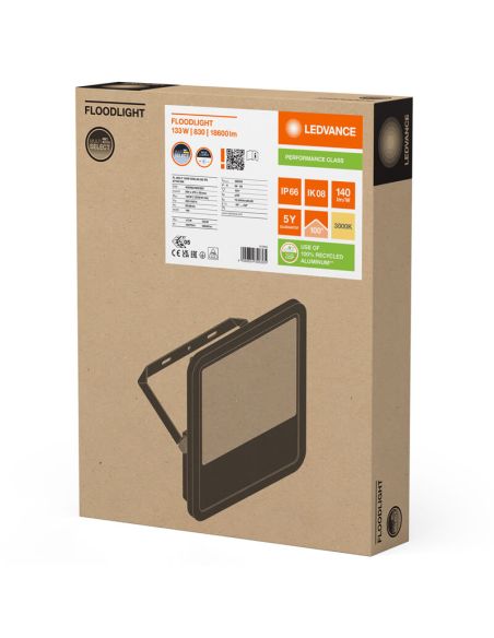 Holofote LED Preto Externo 133W - 200 - 20.000Lm IP66 Ledvance Gen4 Holofote 200 FL 200 P 133W 20KLM 3000K