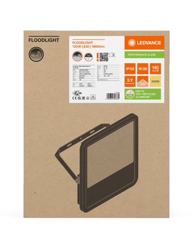 Holofote LED Preto Externo 133W - 200 - 20.000Lm IP66 Ledvance Gen4 Holofote 200 FL 200 P 133W 20KLM 3000K