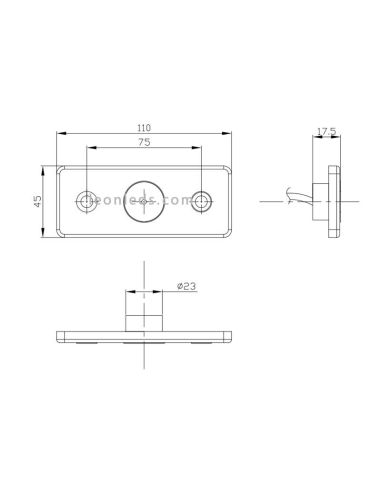 Piloto Lateral Galibo LED Blanco, Naranja, Rojo Fristom MD013 MD-013 Rectangular reflectante | LeonLeds