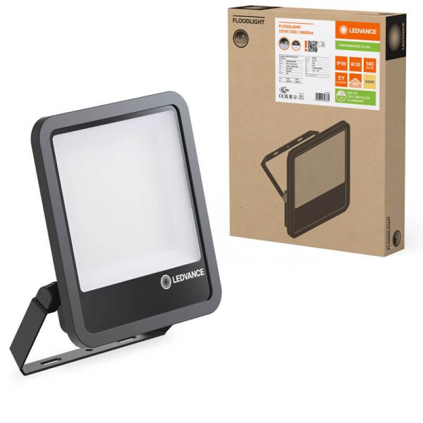 Projecteur LED noir extérieur 133W - 200 - 20 000 Lm IP66 Projecteur Ledvance Gen4 200 FL 200 P 133W 20KLM 3000K