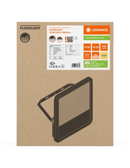 Holofote LED branco para exterior 133W - 200 - 20.000Lm IP66 Ledvance Gen4 FL 200 P 133W 20KLM 3000K