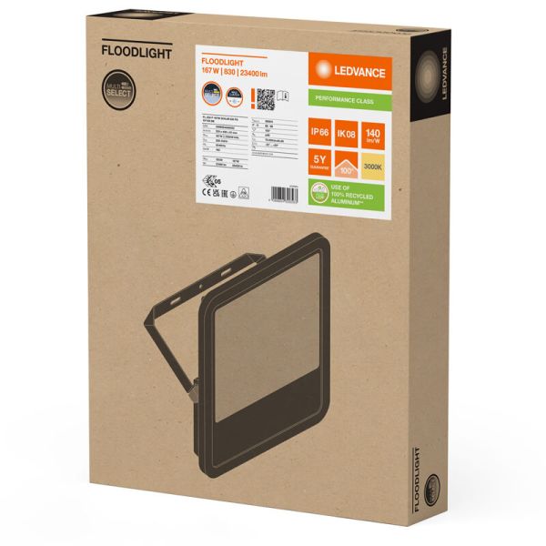 LED Außenprojektor Schwarz 167W - 250...