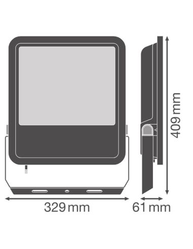 Proyector LED Exterior Negro 167W -...