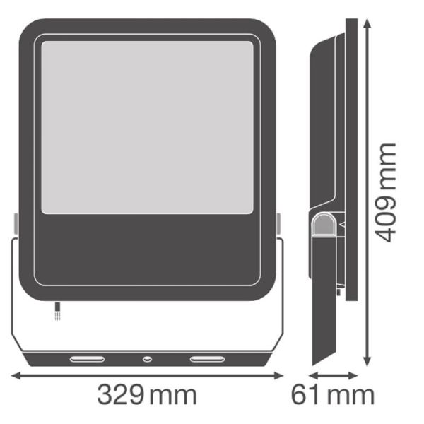 LED Außenprojektor Schwarz 167W - 250...