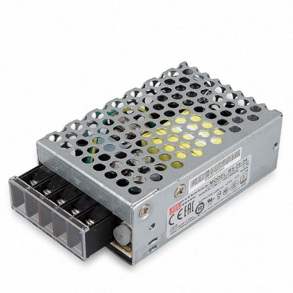 RS-25-24 Fuente de Alimentación para 26,4W en 24V 1,1A 88-264Vca 47-63Hz Mean Well