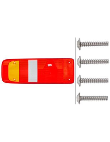 Cabochon de feu arrière pour Krone, KÖGEL, Daf, Doll, Kempf, Mercedes-Benz, Scania, Volvo - Hella