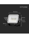 Medidas Proyector LED 20W SMD SAMSUNG Chip PRO-S Cuerpo Negro 6500K | Iluminación Exterior IP65