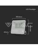 Medidas Proyector LED 100W SMD SAMSUNG con Cristal Esmerilado 1m Cable IP65 | Luz Blanca 6500K