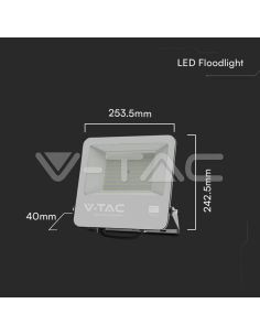 Projetor LED SAMSUNG 100W SMD com vidro fosco 1m cabo IP65 | Luz Branca 6500K 2