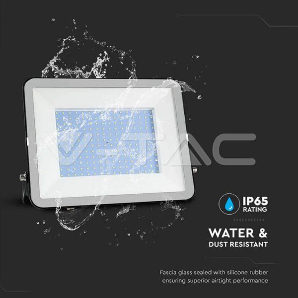 Projetor LED impermeável 300W SMD SAMSUNG PRO-S Corpo Preto IP65 | Luz Branca Fria 6500K