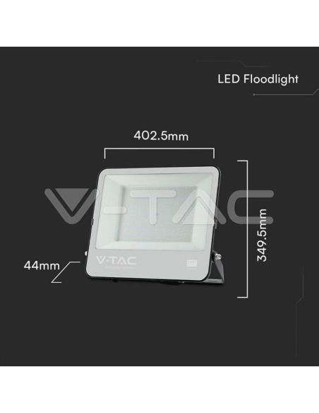 Medidas Proyector LED 200W SMD SAMSUNG con Cristal Esmerilado 1m Cable IP65 | Luz Blanca 6500K