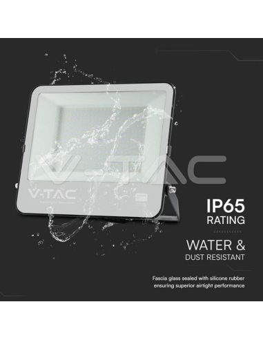 Projecteur LED extérieur SAMSUNG 200W SMD avec verre dépoli, câble IP65 de 1 m | Lumière blanche 6500K