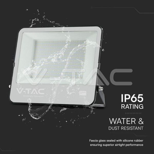 Projecteur LED extérieur SAMSUNG 200W SMD avec verre dépoli, câble IP65 de 1 m | Lumière blanche 6500K