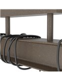 Lámpara de techo de viga de acero antiguo TOWNSHEND 4, 3xE27, estilo Industrial marrón