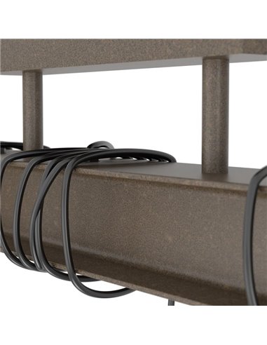 Candeeiro de teto antigo com viga de aço TOWNSHEND 4, 3xE27, estilo industrial castanho