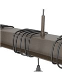 Lámpara colgante viga de acero antiguo TOWNSHEND 4, 4xE27, estilo Industrial marrón