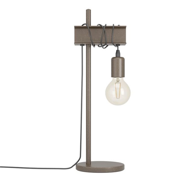 Lámpara de sobremesa de metal TOWNSHEND 4, E27 estilo industrial marrón