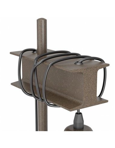 Lámpara de sobremesa de metal TOWNSHEND 4, E27 estilo industrial marrón