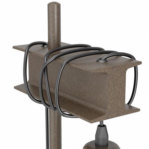 Lámpara de sobremesa de metal TOWNSHEND 4, E27 estilo industrial marrón