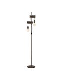 Lámpara de pie estilo industrial con vigas marrones TOWNSHEND 4, con 2 Portalámparas E27