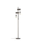 Lámpara de pie estilo industrial con vigas marrones TOWNSHEND 4, con 2 Portalámparas E27