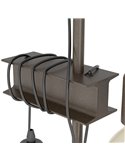 Lámpara de pie estilo industrial con vigas marrones TOWNSHEND 4, con 2 Portalámparas E27