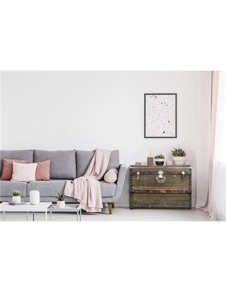 Candeeiro de mesa cubo retangular de cerâmica cinza PRESTWICK, E27