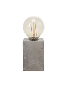 Lampe de table cube rectangulaire en céramique grise PRESTWICK, E27