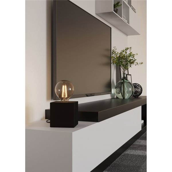 Lámpara de sobremesa cubo de metal bronce oscuro PRESTWICK 2, E27 