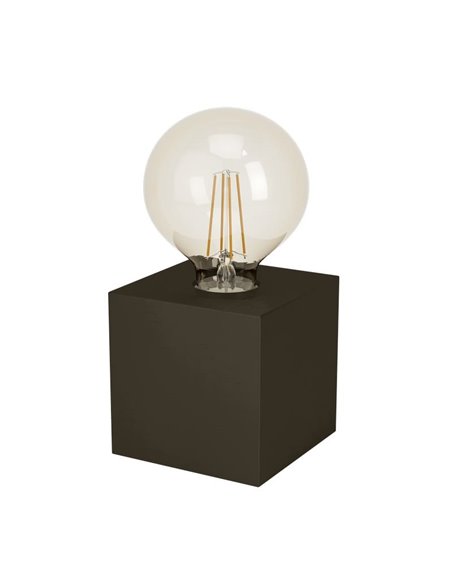 Lámpara de sobremesa cubo de metal bronce oscuro PRESTWICK 2, E27 
