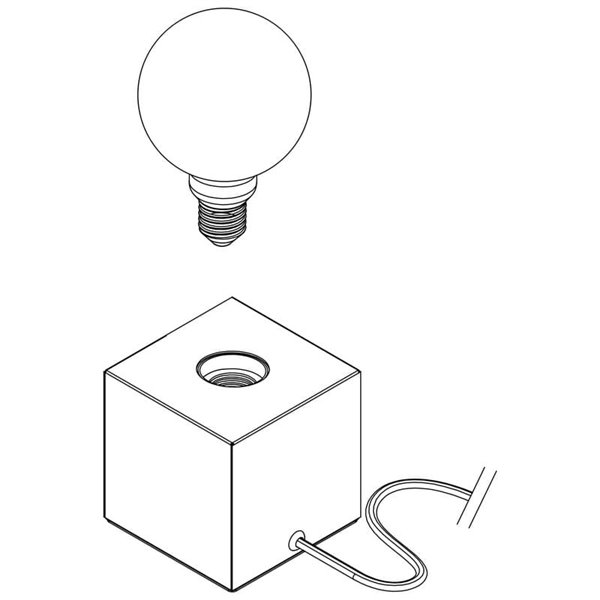 Lámpara de sobremesa cubo de metal bronce oscuro PRESTWICK 2, E27 