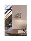 Aplique de pared y techo CAWTON, madera y metal color crema, E27