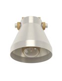 Aplique de pared y techo CAWTON, madera y metal color crema, E27