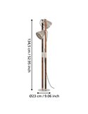 Lámpara de pie de madera y metal crema, CAWTON con 2 Luces E27