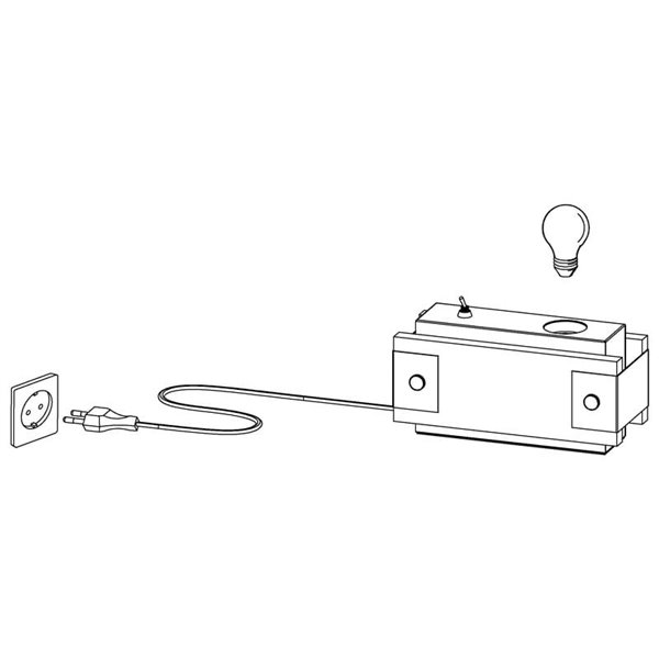 Candeeiro de mesa LAYHAM em madeira flamejada e metal preto, com 1 luz E27