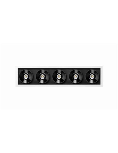 Downlight LED empotrable BLACK FOSTER REC 5 SPOT, 19º, 2700K/3000K/4000K, Surtido de Colores, Regulable/No Regulable