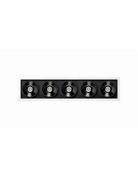 Downlight LED empotrable BLACK FOSTER REC 5 SPOT, 19º, 2700K/3000K/4000K, Surtido de Colores, Regulable/No Regulable