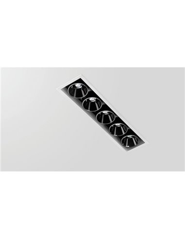 Downlight LED empotrable BLACK FOSTER REC 5 SPOT, 19º, 2700K/3000K/4000K, Surtido de Colores, Regulable/No Regulable