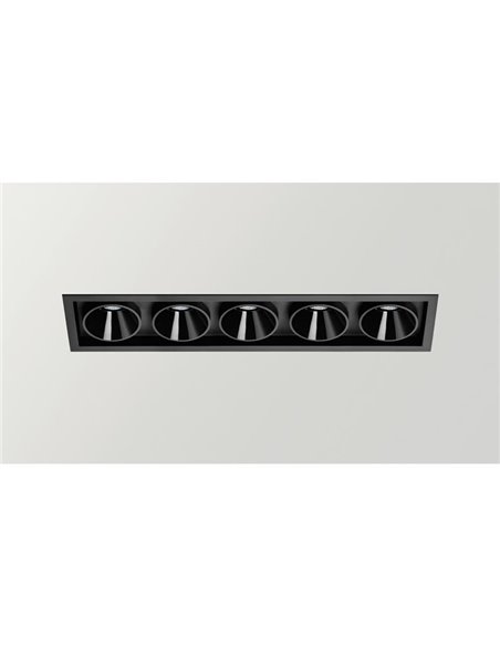 Downlight LED empotrable BLACK FOSTER REC 5 SPOT, 19º, 2700K/3000K/4000K, Surtido de Colores, Regulable/No Regulable