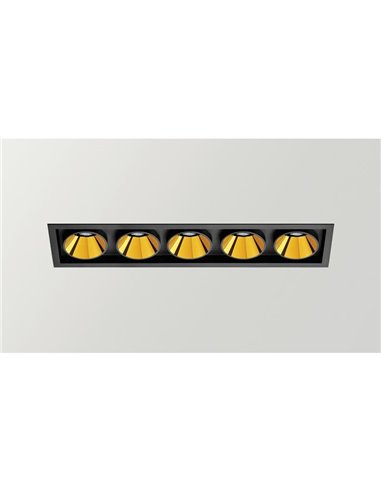 Downlight LED empotrable BLACK FOSTER REC 5 SPOT, 19º, 2700K/3000K/4000K, Surtido de Colores, Regulable/No Regulable