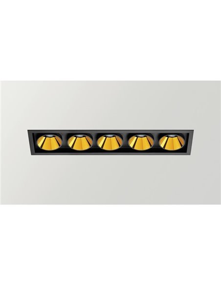 Downlight LED empotrable BLACK FOSTER REC 5 SPOT, 19º, 2700K/3000K/4000K, Surtido de Colores, Regulable/No Regulable