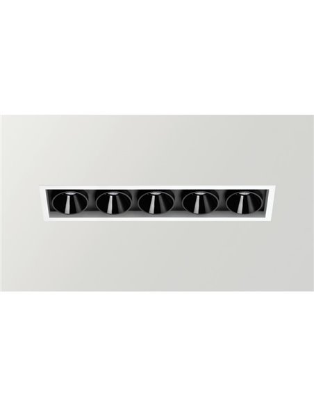 Downlight LED empotrable BLACK FOSTER REC 5 SPOT, 19º, 2700K/3000K/4000K, Surtido de Colores, Regulable/No Regulable