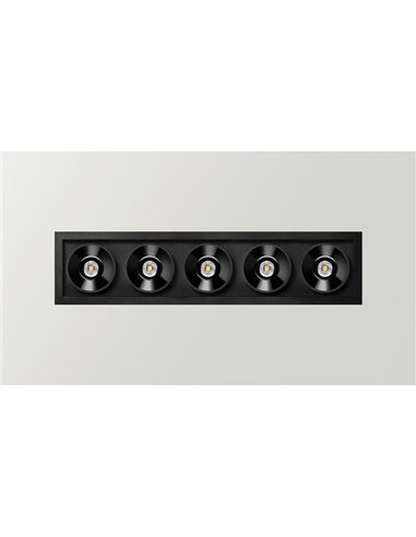 Downlight LED embutido BLACK FOSTER REC 5 SPOT, 19º, 2700K/3000K/4000K, Cores Sortidas, Regulável/Não Regulável