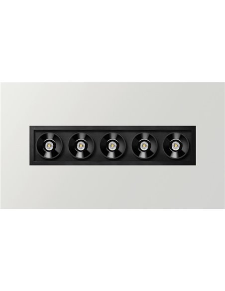 Downlight LED empotrable BLACK FOSTER REC 5 SPOT, 19º, 2700K/3000K/4000K, Surtido de Colores, Regulable/No Regulable