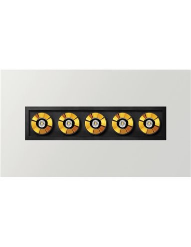 Downlight LED empotrable BLACK FOSTER REC 5 SPOT, 19º, 2700K/3000K/4000K, Surtido de Colores, Regulable/No Regulable