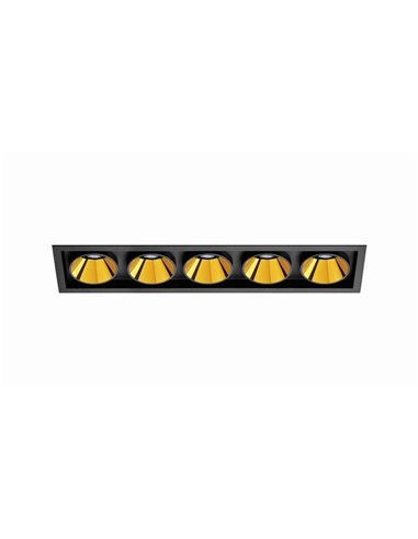 Downlight LED empotrable BLACK FOSTER REC 5 SPOT, 19º, 2700K/3000K/4000K, Surtido de Colores, Regulable/No Regulable