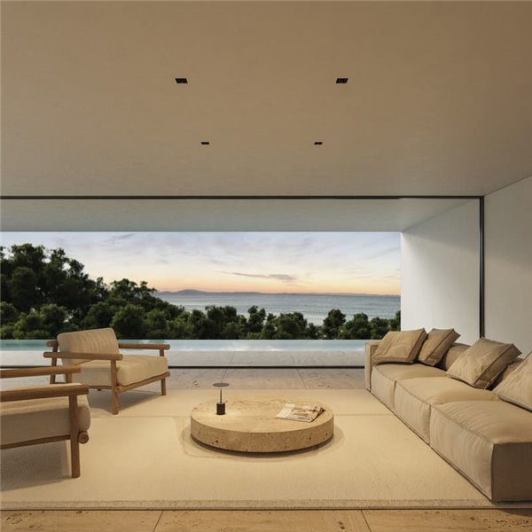 Downlight LED empotrable cuadrado BLACK FOSTER REC 2X2 FLOOD 38º, 2700K/3000K/4000K, varios colores, regulable/no regulable