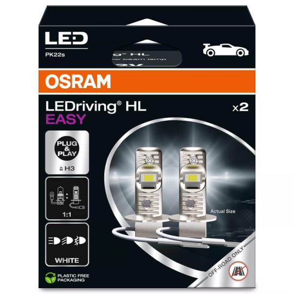Bombillas LED H3 12V Sin transformador Plug & Play LEDriving HL EASY 64151DWESY 2 Unds. Osram | LeonLeds